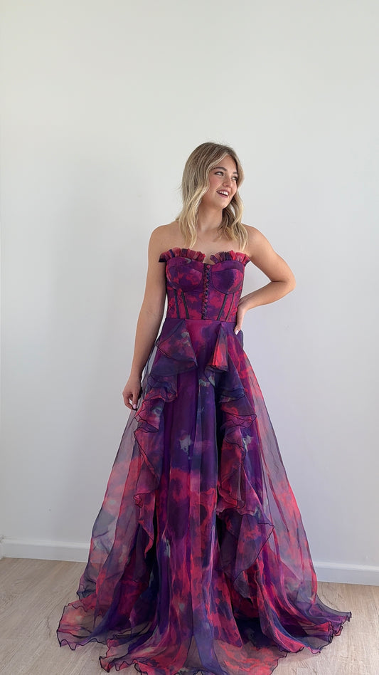 The Midnight Bloom Gown