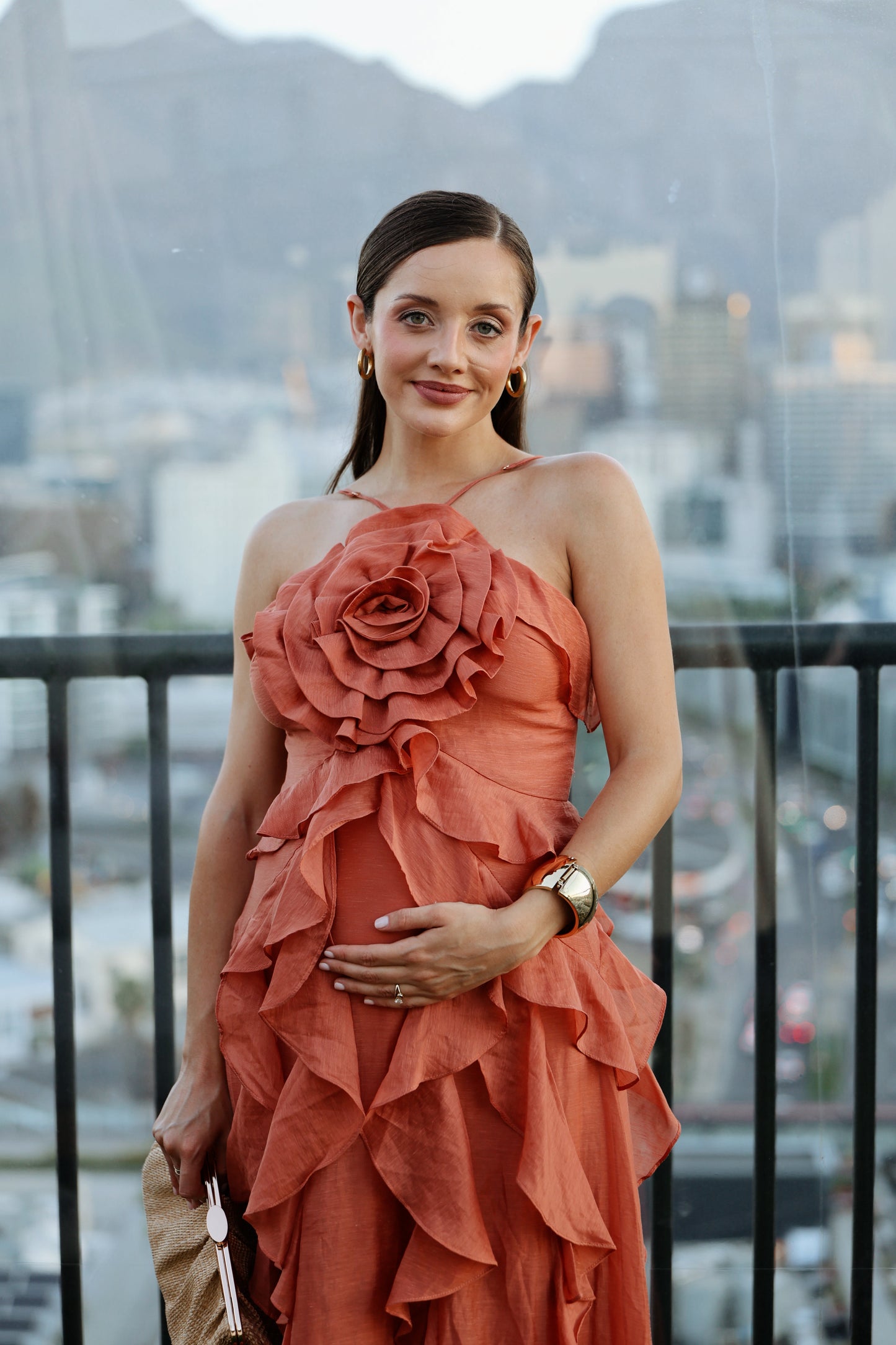 Forever New Celestial Flower Ruffle Dress
